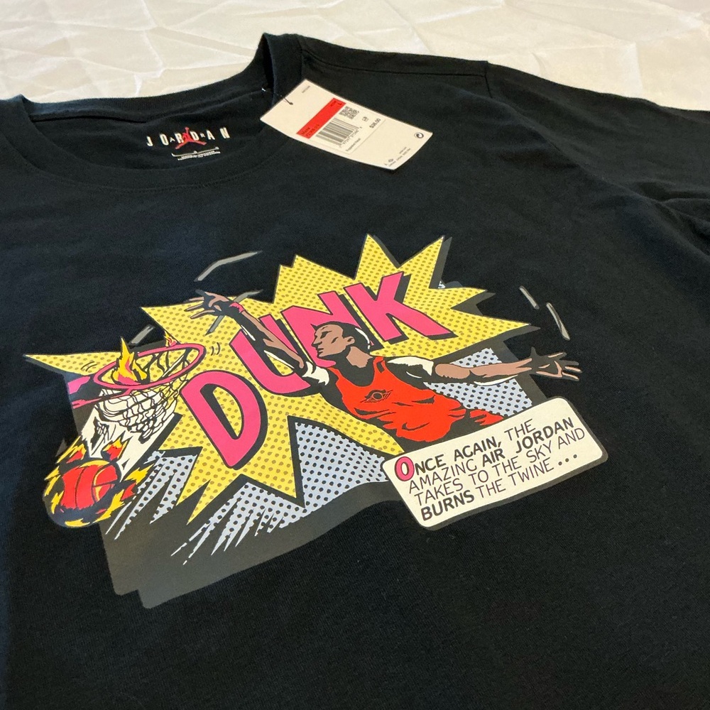 NWT Jordan Black Tee DUNK SIZE L MENS - Picture 4 of 5